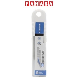 Hộp 10 lưỡi dao rọc giấy stacom 30 độ 18mm sk2 e-3018