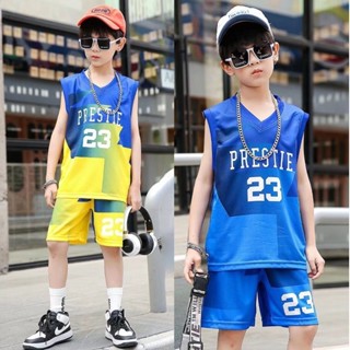 Set quần áo ba lỗ thể thao mẫu số 23, Bộ đồ mùa hè cho bé trai size nhỡ đại 18-50kg vải thông hơi, Bộ quần áo trẻ em nam