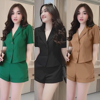  Set Vét Đùi Nữ Bigsize Tay Ngắn Quần Đùi Thời Trang Dự Tiệc Cotton Lạnh 50-100kg Dễ Thương Cá Tính 