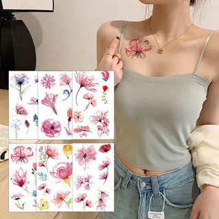Hình hoa hình xăm miếng dán cổ điển lâu dài miếng dán hình xăm mùa hè chống thấm nước hình xăm miếng dán
