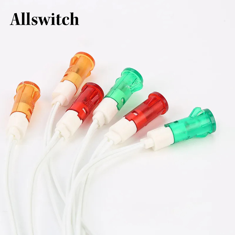 Bộ 5 Chỉ Báo Tín Hiệu MDX-11A MDX-14A Bảng Đèn Tín Hiệu Gắn Đèn Neon Đỏ Xanh Vàng Đèn 380V 220V 12V 