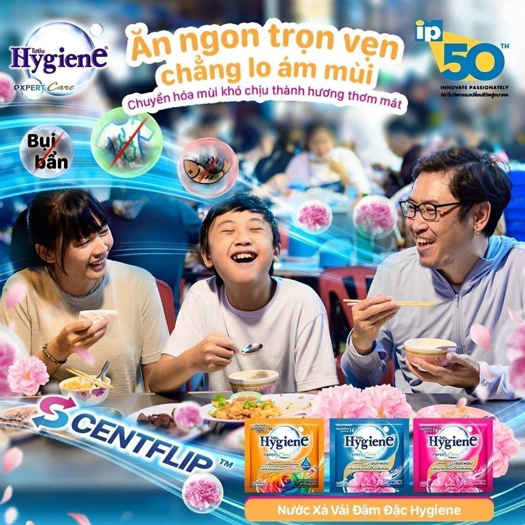 Nước Xả Vải Hygiene Thái Lan, Xả Quần Áo Siêu Đậm Đặc Làm Mềm Vải 20ml/Gói , Hương Hoa Hồng Xanh  # 