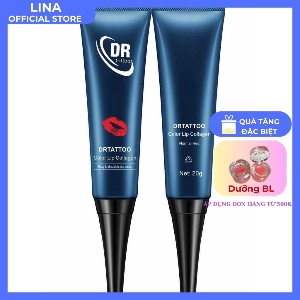 Dưỡng Kích Màu Môi Dr Tattoo Color Lip Collagen Tuýp 15g