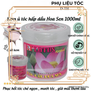 Kem ủ tóc HOA SEN LOTUS LK 1000ml - Ủ hấp tóc cung cấp dưỡng chất mùi hương sen cực thơm