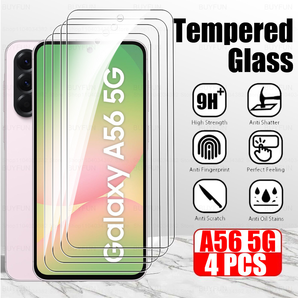 4 Kính Cường Lực Cho Samsung Galaxy A56 Kính Bảo Vệ Màn Hình Samsung A56 A36 A26 A16 5G A06 4G