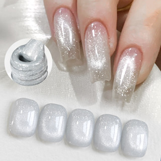 BORN PRETTY Gel Mắt mèo trắng băng từ tính Sơn móng tay siêu bóng Ngâm tắt UV Nail Gel 10ml
