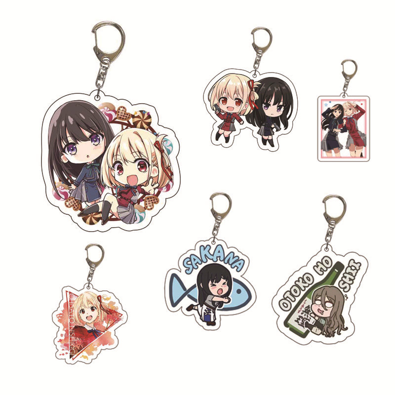 Lycoris Recoil Lycoris Recoil Hoạt Hình Anime Hàng Hóa Móc Khóa Acrylic