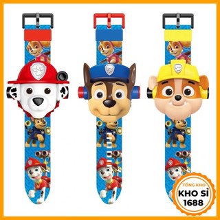 Đồng hồ chiếu hình cho trẻ em người nhện elsa, batman,đội cứu hộ,ninja chiếu hình ảnh lên tường E128