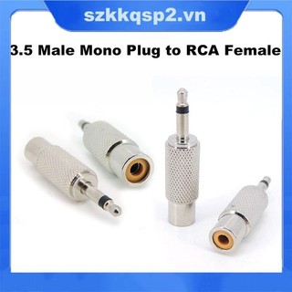 Jack 3.5mm Mono Nam Cắm Đến RCA Kết Nối Jack Nữ Nối Dài Adapter Bộ Chuyển Đổi Âm Thanh VNK2