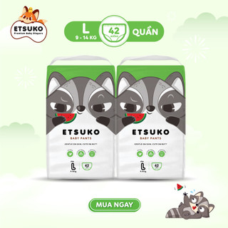 Combo 2 Tã/Bỉm Quần ETSUKO Siêu Thấm Hút, Mềm Mại Chống Hăm, Đủ Size M-L-XL-XXL Cho Bé Từ 6 - 20kg
