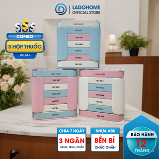  SIÊU ƯU ĐÃI - COMBO 3 Hộp thuốc chia 7 ngày 3 ngăn nhựa ABS cao cấp LH-2037 