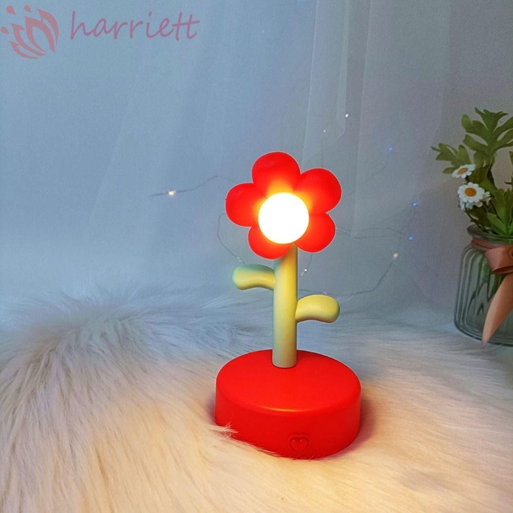 Đèn ngủ hoa LED HARRIETT, Đèn bàn Mini dễ thương, Trang trí máy tính để bàn Hoạt hình đáng yêu Sáng tạo Đèn ngủ Phòng ngủ Máy tính để bàn