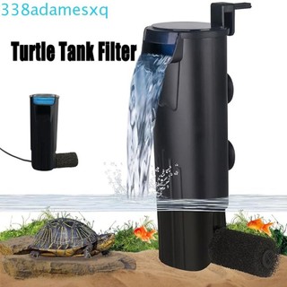 Bộ lọc bể cá bò sát ADAMESXQB, Bộ lọc bể rùa im lặng mực nước thấp, Lắp đặt dễ dàng với 2 / 4 hộp mực Lọc hiệu quả Máy lọc bể cá bằng nhựa Ếch