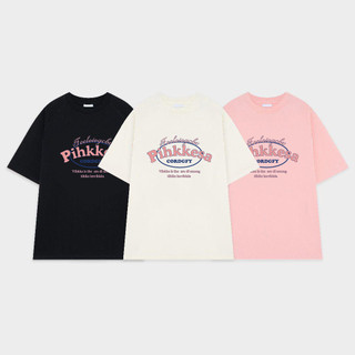 SELVZE Áo thun cổ tròn cotton nguyên chất in họa tiết cổ tròn dáng rộng giản dị cá tính áo ngắn tay dành cho nữ