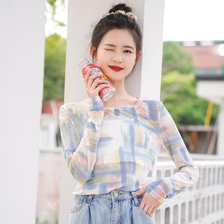 Áo thun dài tay dáng ôm thời trang nữ phong cách mới 2021