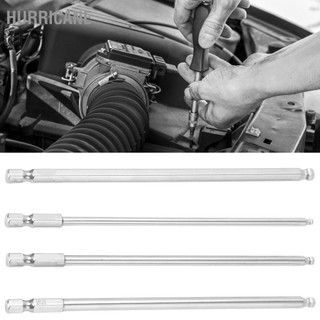 Hurricane 4 Bộ mũi tuốc nơ vít lục giác S2 Thép đầu bi số liệu từ tính Hex Bits 1/4 Inch Chuôi