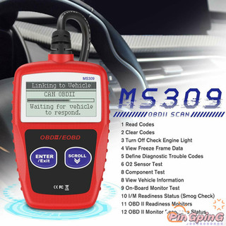2024 HẤP DẪN!! Ms309 OBD2 Máy quét Kiểm tra ô tô Đầu đọc mã động cơ Dụng cụ quét lỗi Công cụ chẩn đoán tự động OBDII