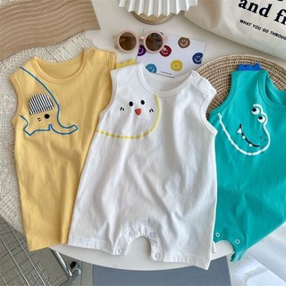 Áo liền quần cho bé thời trang mùa hè hoạt hình quần áo cotton 0-2 tuổi trẻ em bé trai bé gái áo liền quần thể quần áo trẻ sơ sinh