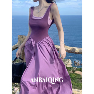 ANBAIQING váy Đầm váy nữ body đầm Cổ điển Trendy Thời trang hàn quốc WLQ2430OVG 21Z240520