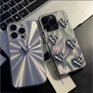 Ốp điện thoại mềm hình tình yêu 3D sang trọng cho IPhone 15 14 13 12 11 Pro Max X XR Max 7 8 Plus