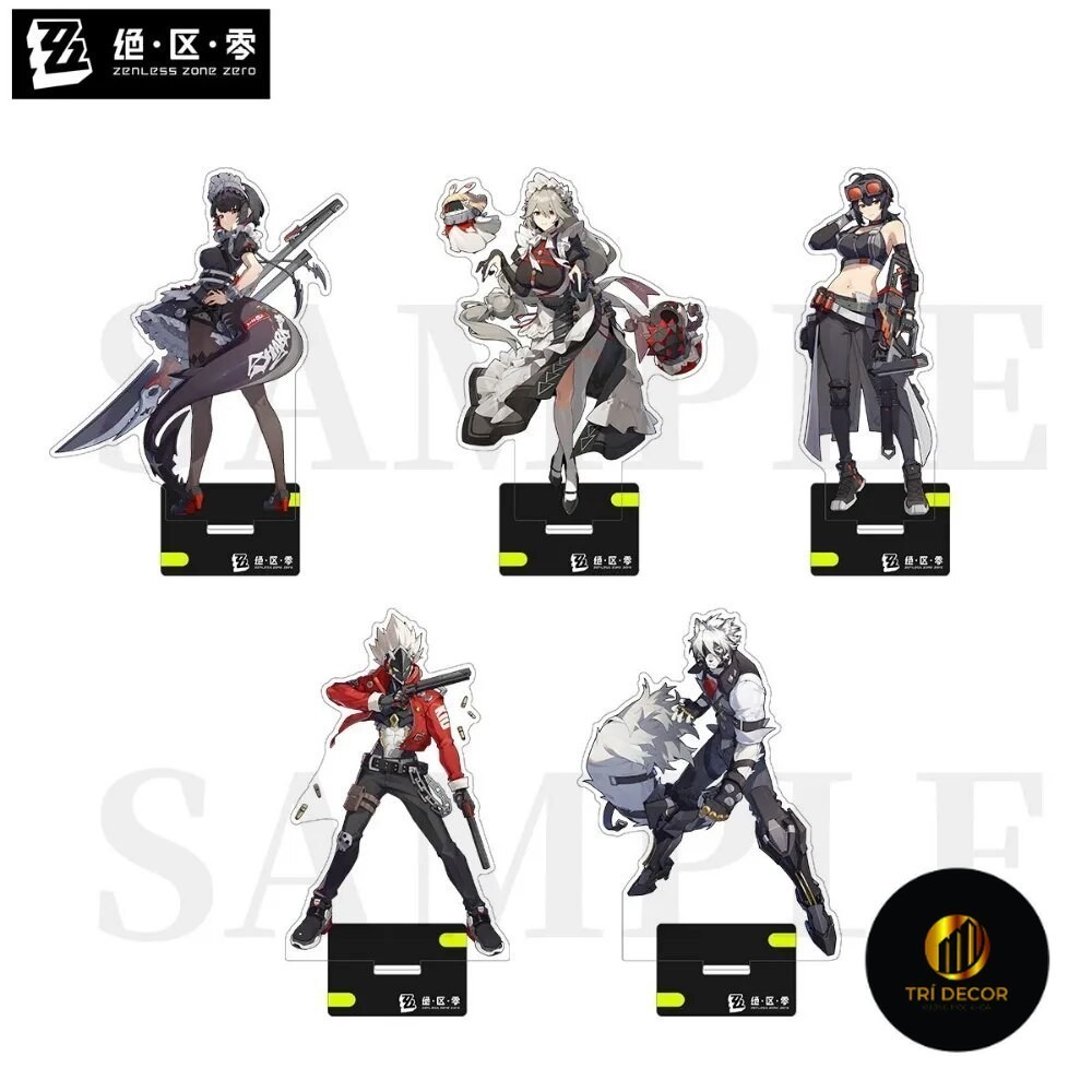 Mô hình Standee Zenless Zone Zero Billy The Kid Von Lycaon Ellen Joe Grace Howard Phụ kiện trang trí