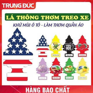 Cây thông thơm - lá thông thơm little trees - treo xe ô tô, tủ quần áo khử mùi - thay thế nước hoa