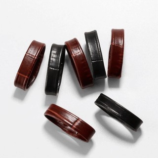 Con đỉa dây đồng hồ chất liệu da bê dập vân cá sấu 12 14 16 18 20 22 24mm