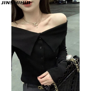 Jinshihuigjcute Dệt Kim Longlimb Mặc Obelly Nút Mặc Mùa Thu wtd