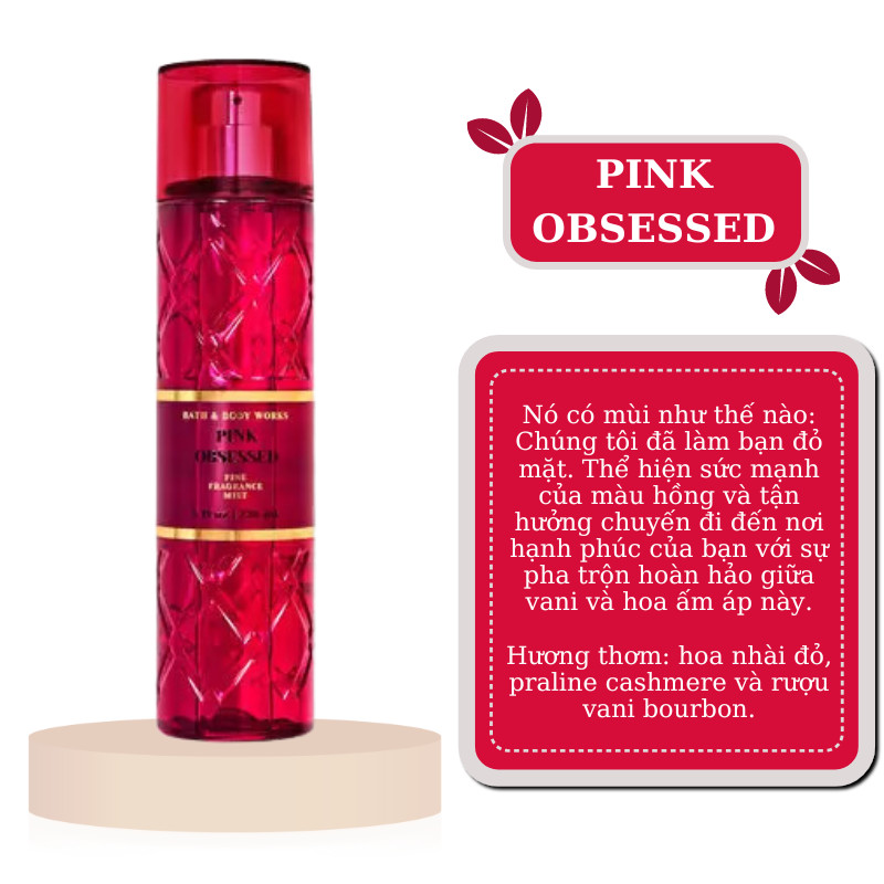 TESTER PINK OBSESSED XỊT THƠM DƯỠNG THỂ BODY MIST USA