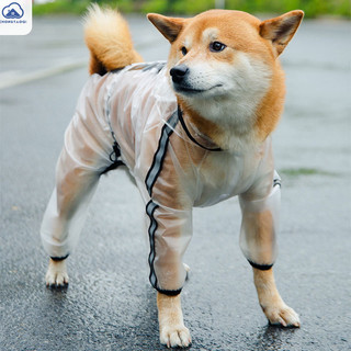 Chongtaopi Nâng cấp chó cỡ vừa và lớn bốn chân chống thấm nước, chó nhỏ, poncho phản quang trong suốt