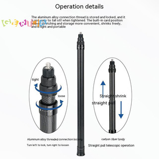 {Gertja} 1Pc 1.5 / 2.9 / Gậy Selfie phiên bản mở rộng vô hình bằng sợi Carbon cho phụ kiện Insta360 X3 / ONE X3 / ONE RS cho GoPro mới