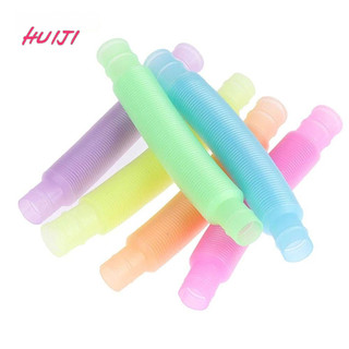 Huijiwadees Trẻ Em Quà Tặng Chuông Nhựa Đồ Chơi Học Tập Đồ Chơi Cảm Giác Dạ Quang Ống Pop Tự Kỷ Giảm Căng Thẳng Đồ Chơi Trẻ Em Ống Co Giãn Giảm Đồ Chơi Bóp Đồ Chơi Fidget Ống