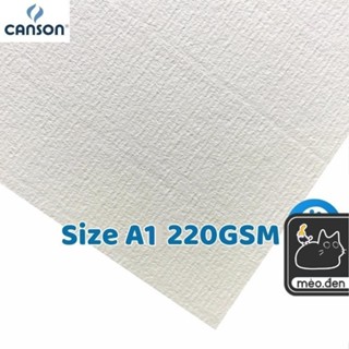 Giấy canson size A1 vân ngang loại dày 220gsm xấp 5 tờ - Hoạ Cụ Mèo Đen 