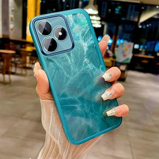 Dành Cho Realme C63 C61 C65 C67 C53 C51 Note 60 50 4G 5G Vỏ Điện Thoại Họa Tiết Lông Vũ Sang Trọng Bảo Vệ Toàn Bộ Camera Ốp Lưng Mềm Chống Sốc