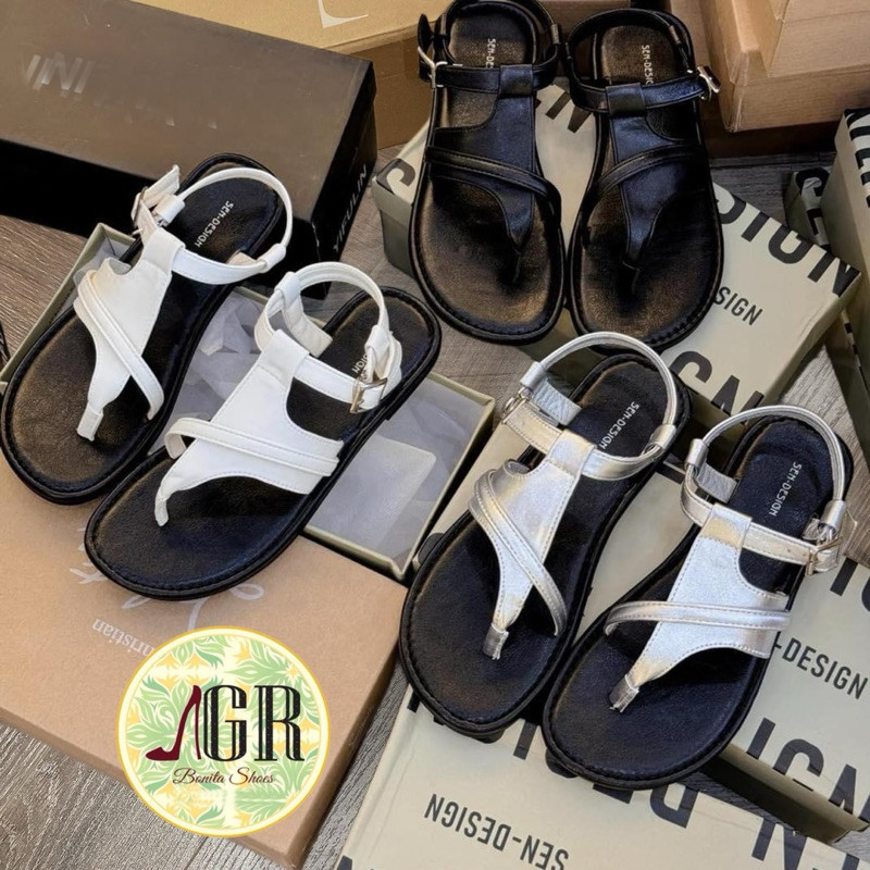 Dép xỏ ngón nữ quai chéo đan dây kẹp da mềm đế chống trơn trượt LuxyShoes LX116