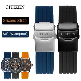 Dây Đồng Hồ Cao Su EcoDrive Cho CITIZEN Blue Angel 23 Sky Eagle 22mm 20mm 18mm 19mm Dây Đeo Đồng Hồ Silicon Nam Nữ Thể Thao Vòng Tay Chống Thấm Nước