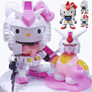 Hello Kitty / Rx-78-2 Gundam Sd Bộ mô hình nhựa tiêu chuẩn Ex-Standard Khớp di chuyển Hình Robot Đồ chơi