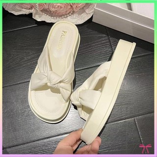 Giày đi biển Dép xỏ ngón dành cho sinh viên nơ phẳng đế dày