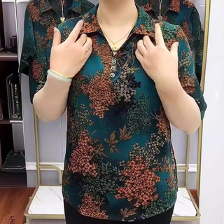 Áo sơ mi nữ tay ngắn cổ chữ V mùa hè