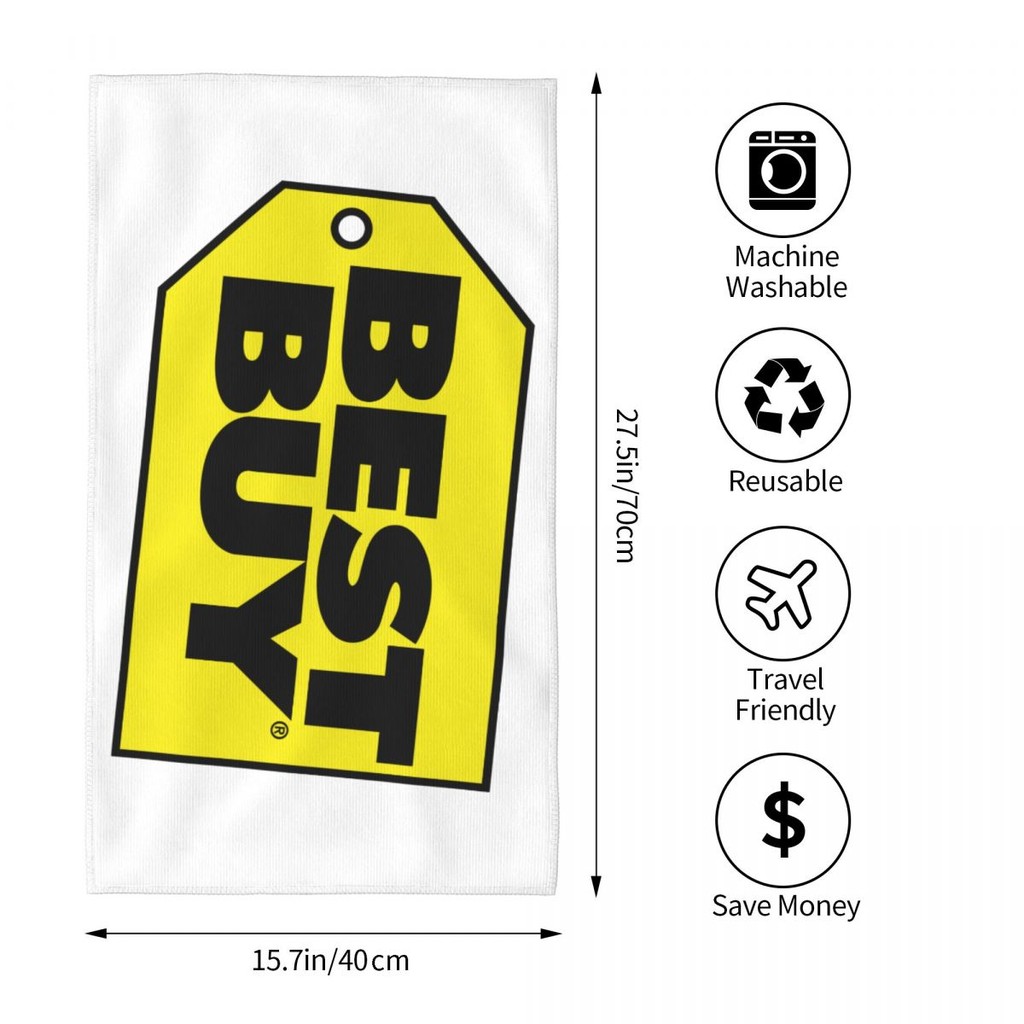 Best Buy Logo Thấm Hút Khăn Vuông Khăn Mặt Đi Biển Khăn Tay Khăn Tắm Chạy Bộ Thể Dục Yoga Khăn Thể T