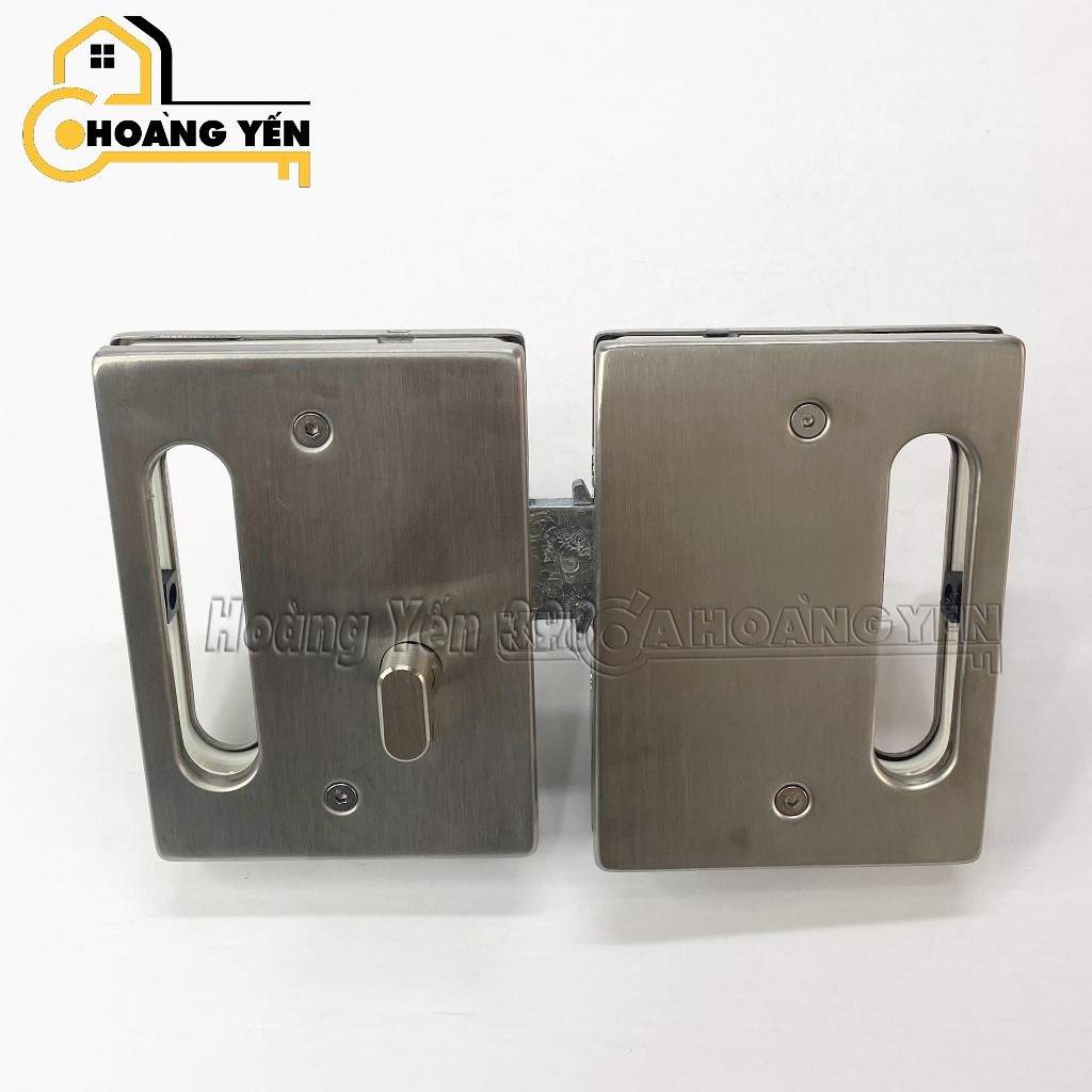 Khóa tay nắm âm cửa kính lùa 2 cánh, Khóa cửa lùa, khóa móc cửa kính lùa Vuông Hammered/ Juyin