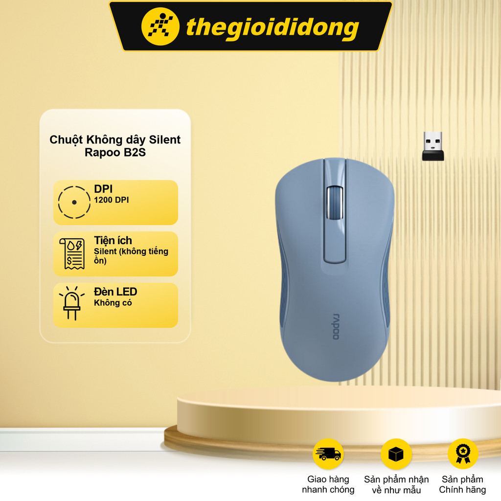 Chuột Không Dây Silent Rapoo B2S