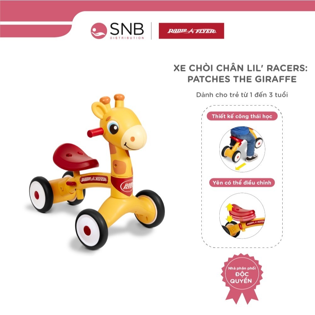 Xe chòi chân Radio Flyer Lil' Racers Patches the Giraffe - Diệp Anh Baby