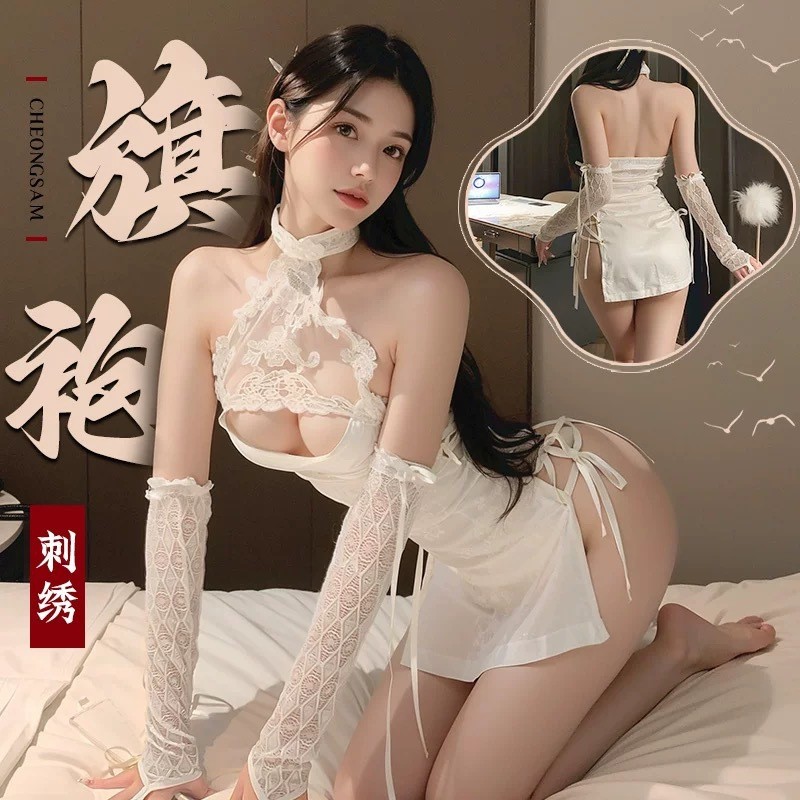 Đồ lót sexy, sườn xám thêu phong cách cổ, áo choàng hẹn hò trêu chọc, đồng phục cám dỗ | BigBuy360 - bigbuy360.vn
