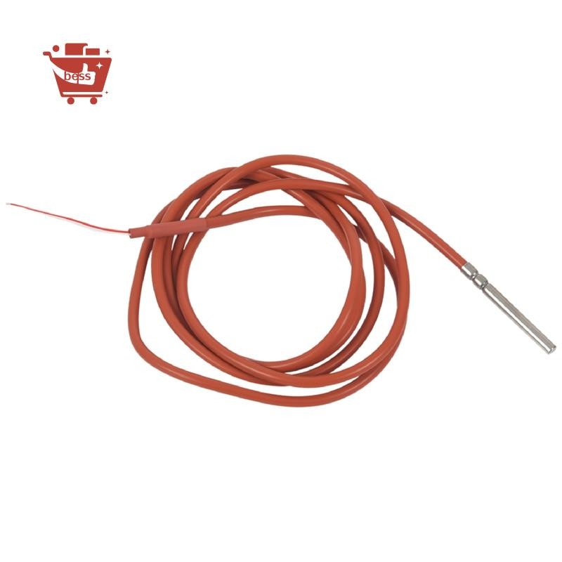 2 Dây PT1000 Cảm Biến Nhiệt Độ Nhiệt Điện Trở Gel Silicon Phủ 1.5 Mét Đầu Dò 45mm x 5mm -50-180 Độ R