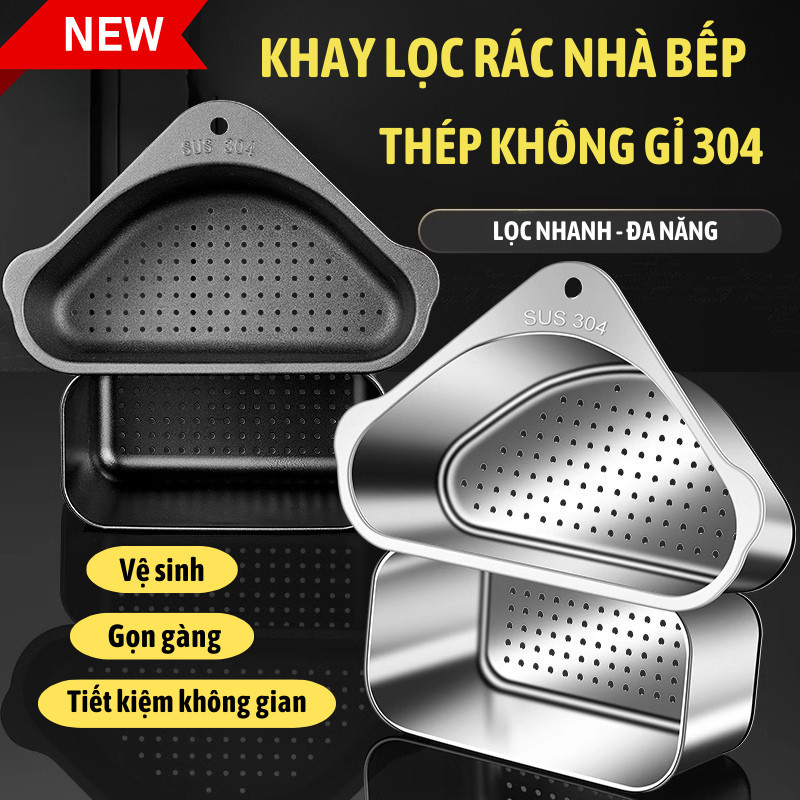 Khay Lọc Rác Bồn Rửa Chén Joful Home INOX 304 Cao Cấp, Rổ Lọc Đa Năng Chống Gỉ Sét Tiện Lợi
