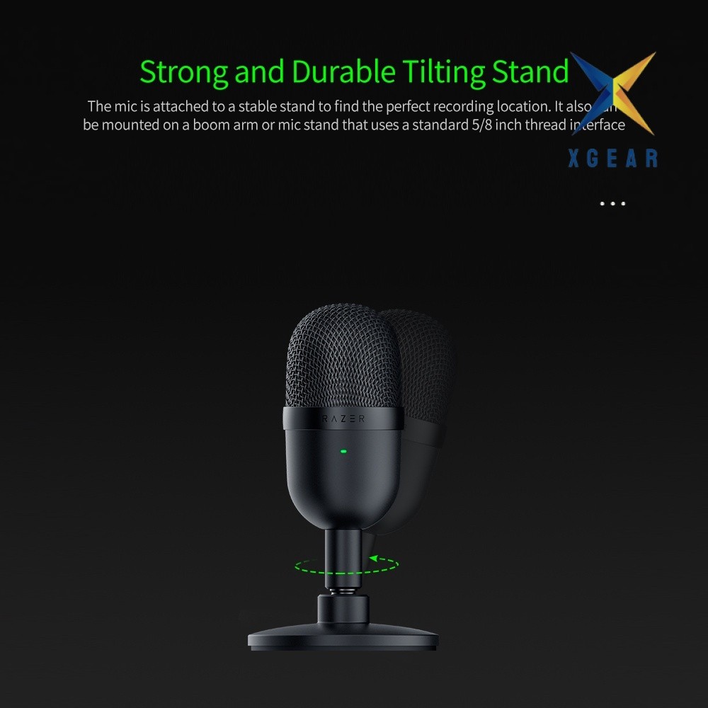 Micro Razer Seiren V3 Mini | Ultra-Compact USB Microphone | Supercardioid | Tap-To-Mute | Giảm Xóc Tích Hợp - XGear | BigBuy360 - bigbuy360.vn