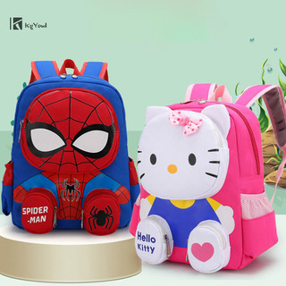 Kgyewl người nhện ba lô siêu anh hùng học sinh túi hoạt hình 3d stereo mẫu giáo ba lô trẻ em túi du lịch quà tặng mới