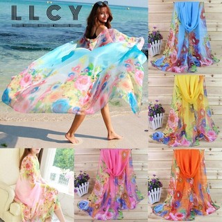Khăn choàng đi biển LLCY Quà tặng Khăn choàng Hijab Quấn đầu Khăn choàng đi biển mùa hè Khăn choàng Sarong