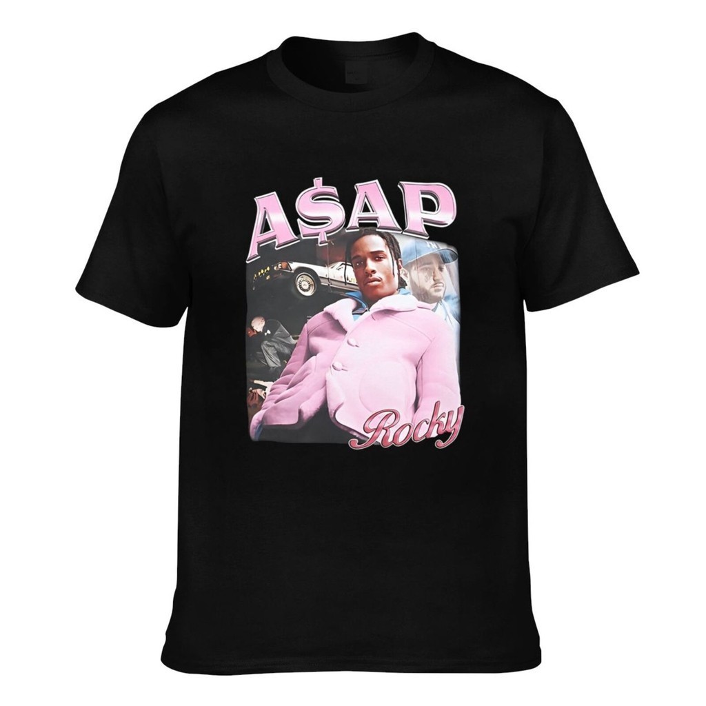 Asap Rocky Portrait Graphic Thẩm mỹ Áo nam tùy chỉnh phổ biến